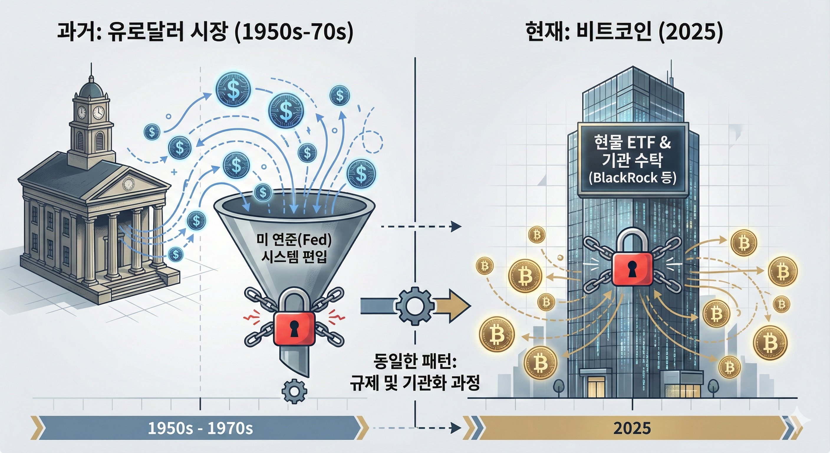 유로달러 시장과 비트코인의 제도권 포섭 비교